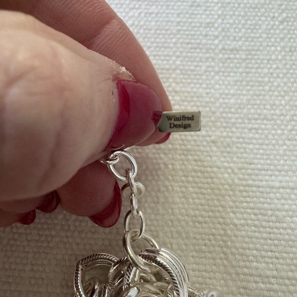 Silver Plated Double Link 16” Chain Necklace w/ 2” Extender. Winifred Designs. - Picture 3 of 3